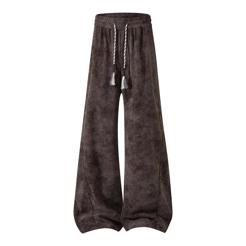 Muške jesenske sport casual hlače s tie-dye uzorkom, ravni kroj, srednji struk, vezanje