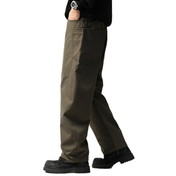 Muške casual hlače, retro stil, ravni kroj, dugačke, srednji pojas, 100% poliester.