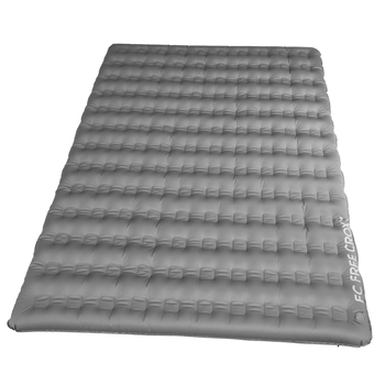 Dvojno nafukljivo ležište za kampiranje s ugrađenom električnom pumpom, niski profil, nosivost 200 kg