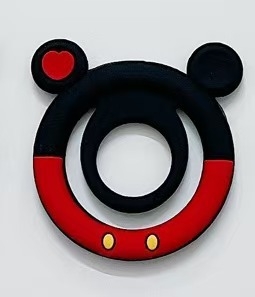 Memory Cartoon gyűrűcsukló tartó – fém, rajzfilm-stílus, testreszabható, univerzális