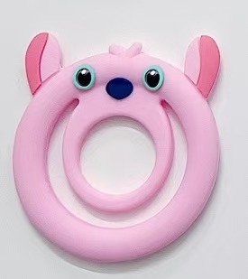 Memory Cartoon gyűrűcsukló tartó – fém, rajzfilm-stílus, testreszabható, univerzális