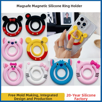 Memory Cartoon gyűrűcsukló tartó – fém, rajzfilm-stílus, testreszabható, univerzális