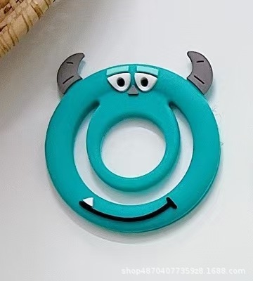 Memory Cartoon gyűrűcsukló tartó – fém, rajzfilm-stílus, testreszabható, univerzális