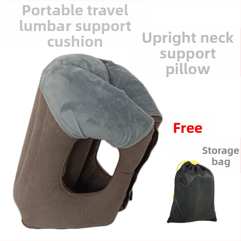 Nafúknutý vankúš na krk, zvislý dizajn, podpora v oblasti pásu, PVC materiál, hrúbka 400