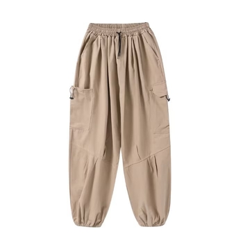 Casual radne hlače, inspirirane High Street stilom i overalom, opuštene, ravno širokog kroja, srednji pojas, poliester 70%