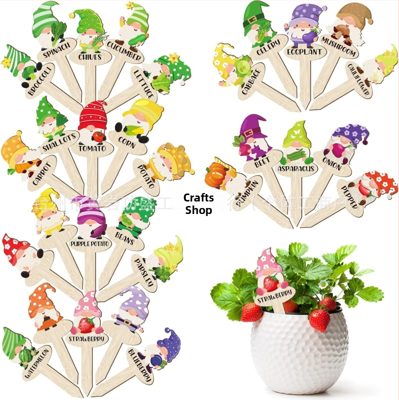 Drevené štítky na rastliny z boxwoodu, Značka Great success, Kategória Rastliny, Štýl Moderná jednoduchosť