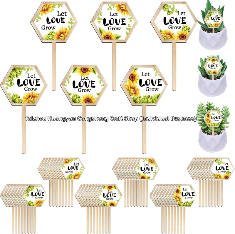 Drevené štítky na rastliny z boxwoodu, Značka Great success, Kategória Rastliny, Štýl Moderná jednoduchosť