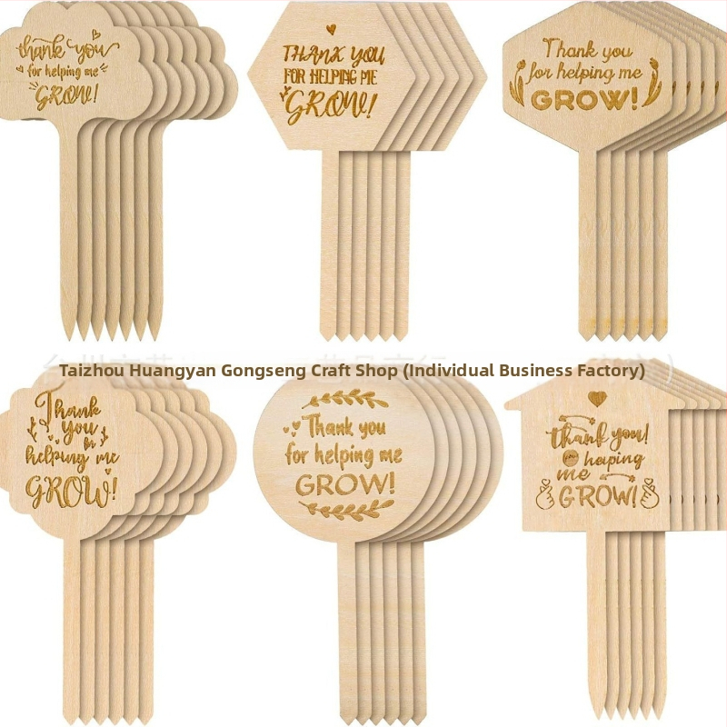 Drevené štítky na rastliny z boxwoodu, Značka Great success, Kategória Rastliny, Štýl Moderná jednoduchosť