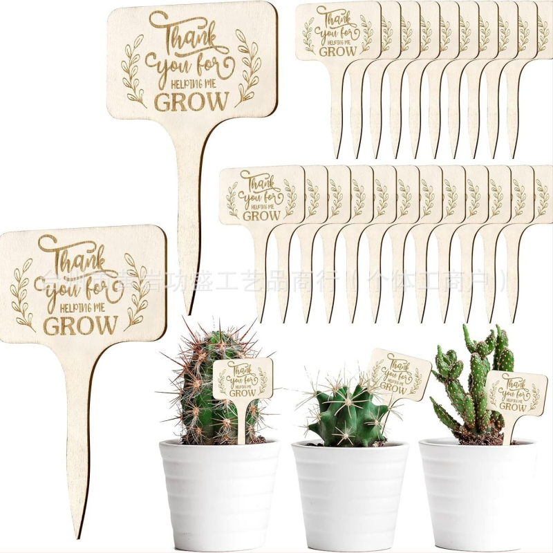 Drevené štítky na rastliny z boxwoodu, Značka Great success, Kategória Rastliny, Štýl Moderná jednoduchosť