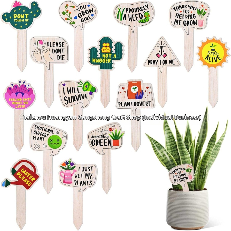 Drevené štítky na rastliny z boxwoodu, Značka Great success, Kategória Rastliny, Štýl Moderná jednoduchosť
