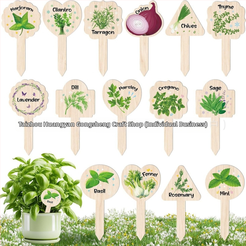 Drevené štítky na rastliny z boxwoodu, Značka Great success, Kategória Rastliny, Štýl Moderná jednoduchosť