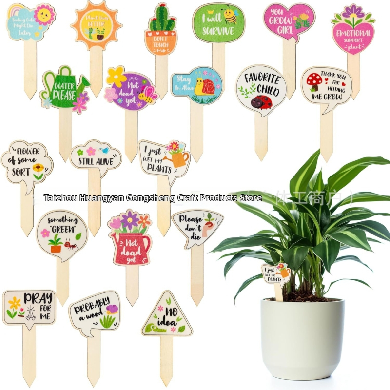 Drevené štítky na rastliny z boxwoodu, Značka Great success, Kategória Rastliny, Štýl Moderná jednoduchosť