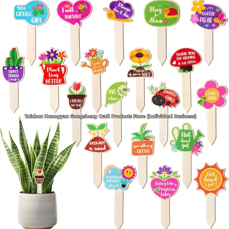 Drevené štítky na rastliny z boxwoodu, Značka Great success, Kategória Rastliny, Štýl Moderná jednoduchosť