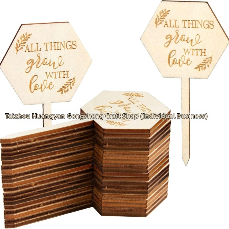 Drevené štítky na rastliny z boxwoodu, Značka Great success, Kategória Rastliny, Štýl Moderná jednoduchosť