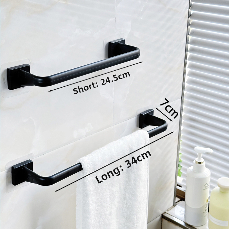 Suport pentru prosoape din plastic, cu ventuze, fără găuri, pentru baie și bucătărie, multifuncțional