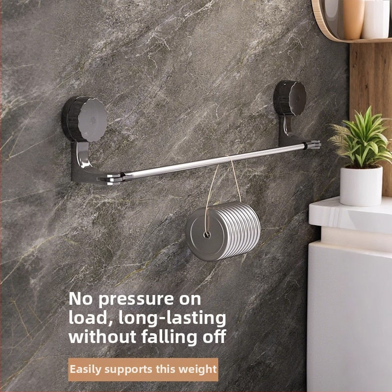 Držiak na uteráky s prísavkou, bez vŕtania, rozťahovateľný do kúpeľne, plastový