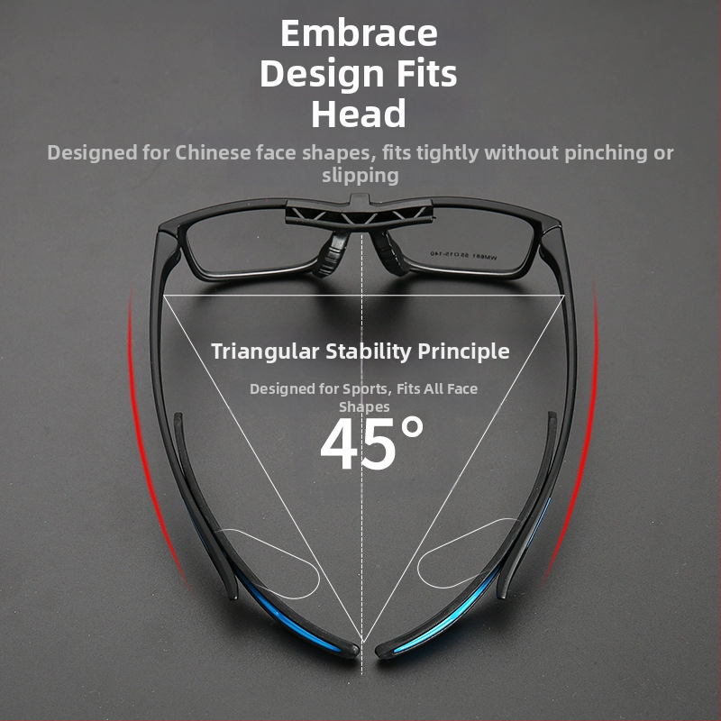 Unisex vonkajšie športové okuliare s anti-fog, kompatibilné s dioptrickými šošovkami na krátkozrakosť a ochranné proti výbuchu, rám na futbal/basketbal TR903
