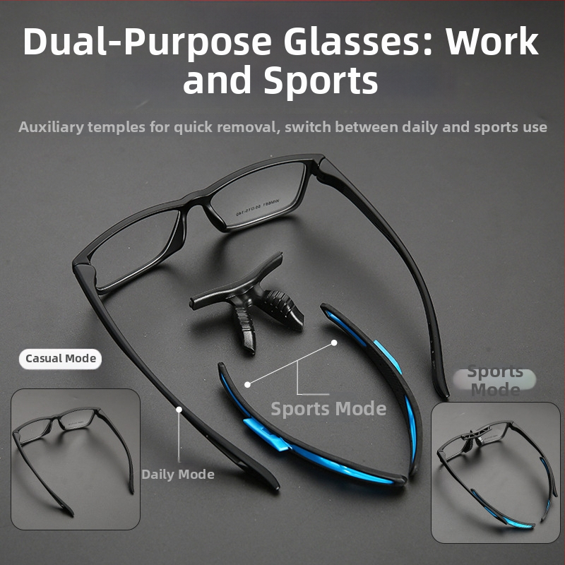 Unisex vonkajšie športové okuliare s anti-fog, kompatibilné s dioptrickými šošovkami na krátkozrakosť a ochranné proti výbuchu, rám na futbal/basketbal TR903