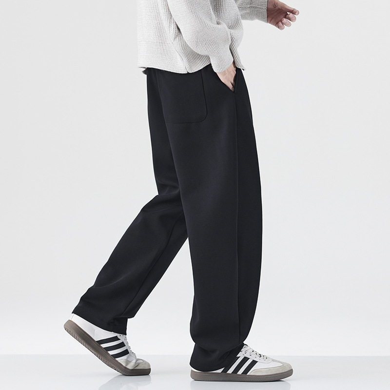 Muške casual hlače, japanski retro stil, ravni kroj, visoki struk, bambusova vlakna