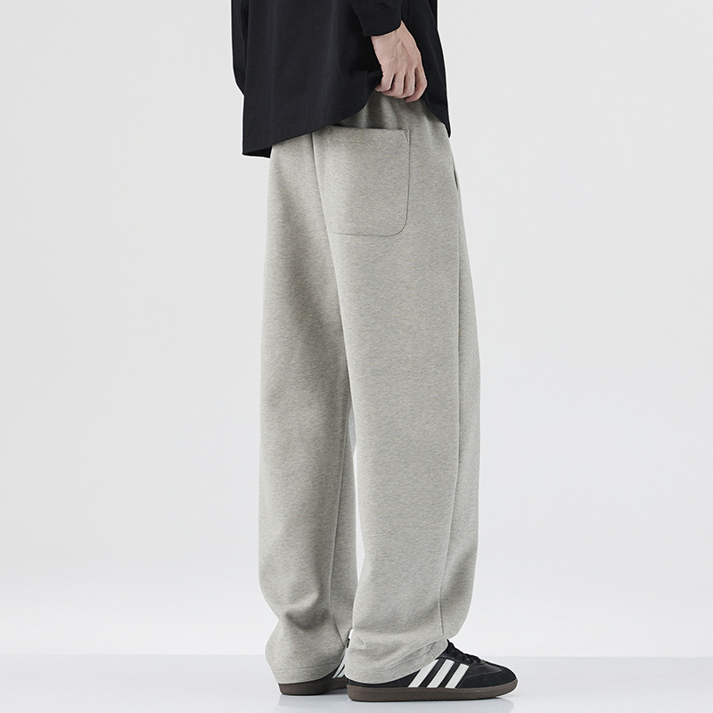 Muške casual hlače, japanski retro stil, ravni kroj, visoki struk, bambusova vlakna