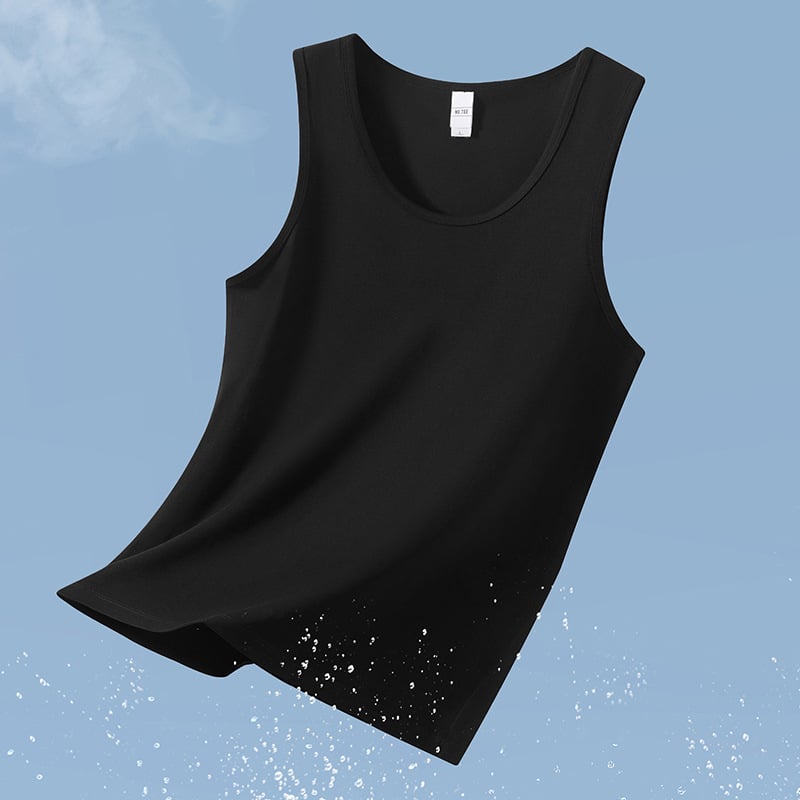 Modal спортна потник без ръкави, фиксиран стил, едноцветен дизайн, бързосъхнеща антибактериална и против акара материя, състав: 47.5% модал, 47.5% памук, 5% еластан