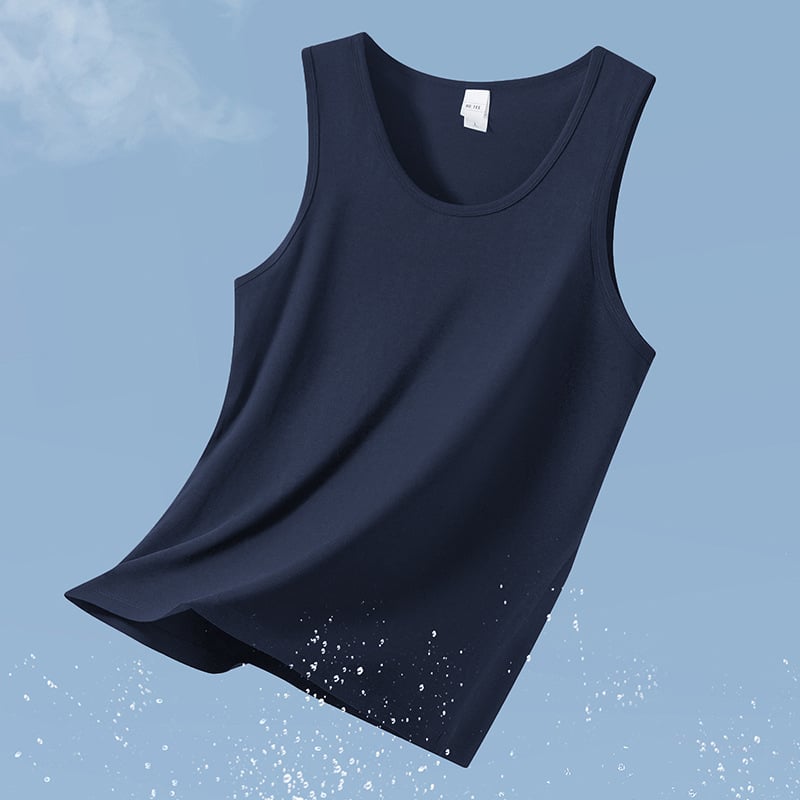 Modal спортна потник без ръкави, фиксиран стил, едноцветен дизайн, бързосъхнеща антибактериална и против акара материя, състав: 47.5% модал, 47.5% памук, 5% еластан