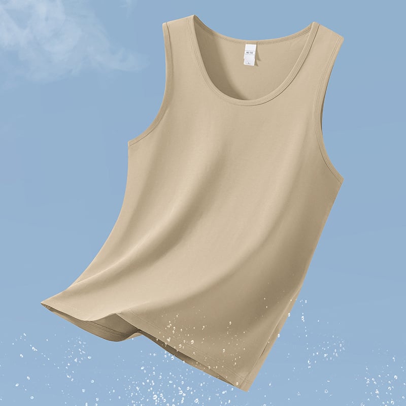 Modal спортна потник без ръкави, фиксиран стил, едноцветен дизайн, бързосъхнеща антибактериална и против акара материя, състав: 47.5% модал, 47.5% памук, 5% еластан