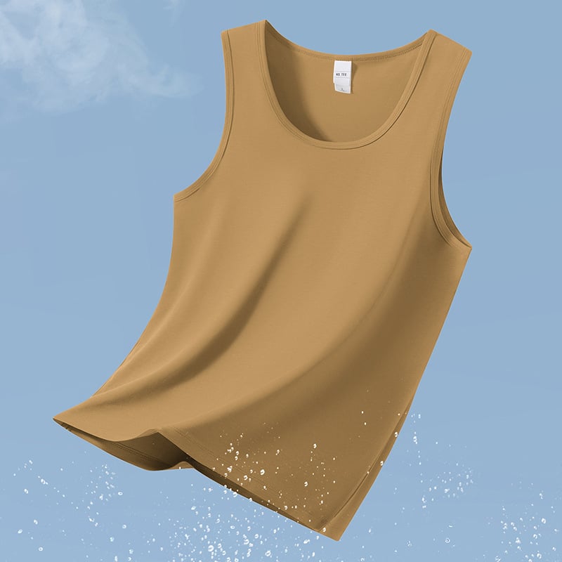 Modal спортна потник без ръкави, фиксиран стил, едноцветен дизайн, бързосъхнеща антибактериална и против акара материя, състав: 47.5% модал, 47.5% памук, 5% еластан