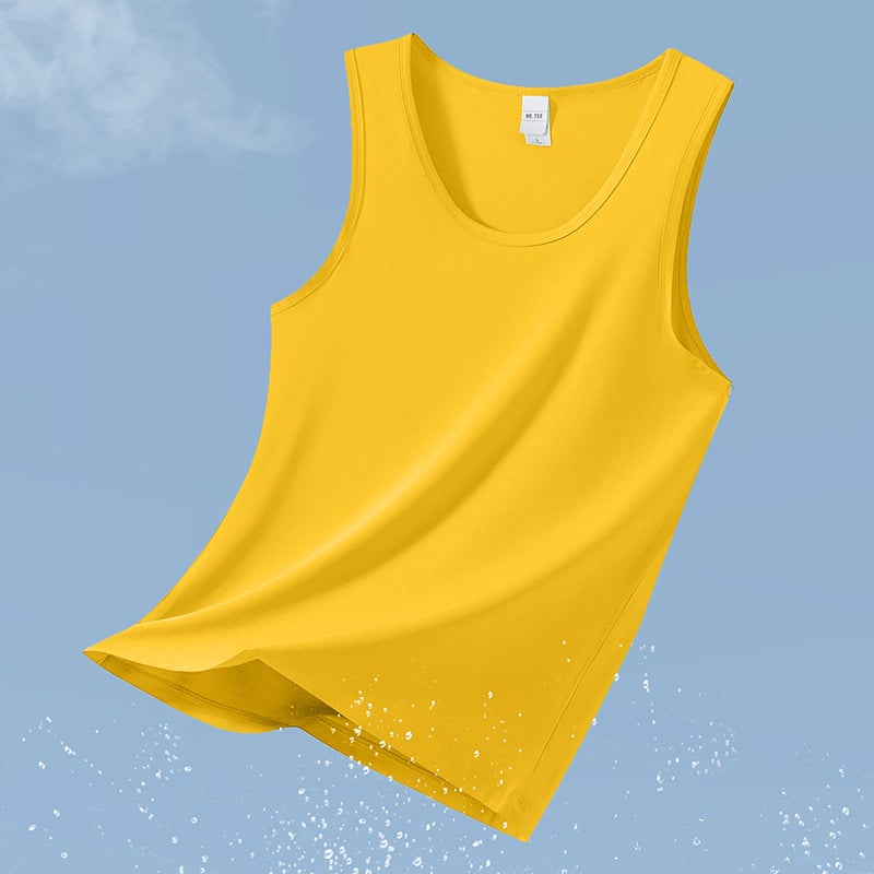 Modal спортна потник без ръкави, фиксиран стил, едноцветен дизайн, бързосъхнеща антибактериална и против акара материя, състав: 47.5% модал, 47.5% памук, 5% еластан