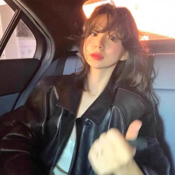 PU kožna jakna za žene, labav kroj, reverasti ovratnik, zatvaranje na zip, dugi rukavi, korejsko-japanski ležerni stil