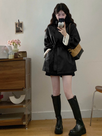 Ženska PU kožna moto jakna sa stojećim ovratnikom i dugim rukavima