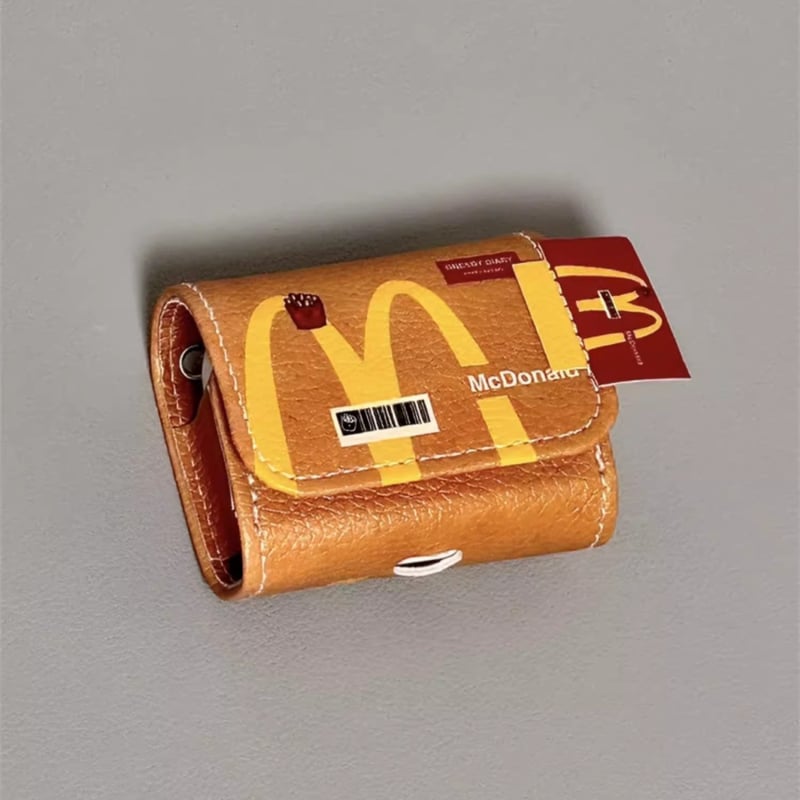 Zaštitno kućište AirPods 4 / Pro 2 s kožnim uzorkom i preklopnim poklopcem, dizajn crtani štenci, TPU materijal