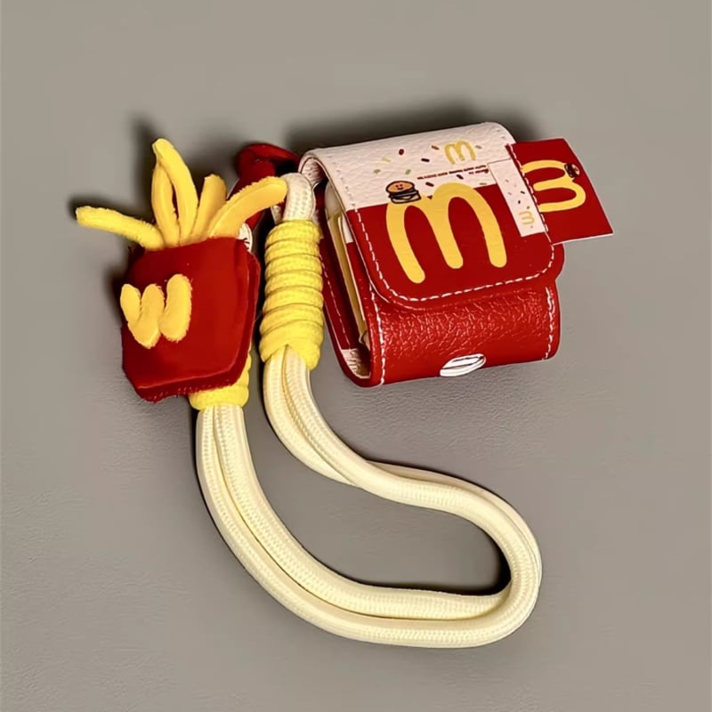 Zaštitno kućište AirPods 4 / Pro 2 s kožnim uzorkom i preklopnim poklopcem, dizajn crtani štenci, TPU materijal