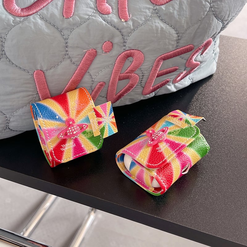 Zaštitno kućište AirPods 4 / Pro 2 s kožnim uzorkom i preklopnim poklopcem, dizajn crtani štenci, TPU materijal