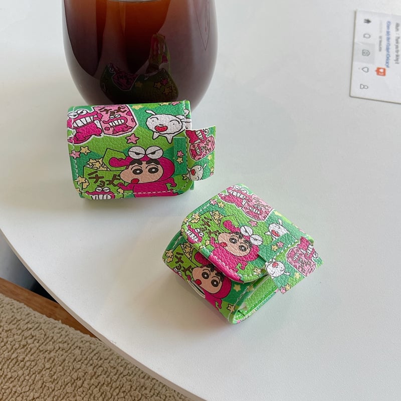 Zaštitno kućište AirPods 4 / Pro 2 s kožnim uzorkom i preklopnim poklopcem, dizajn crtani štenci, TPU materijal