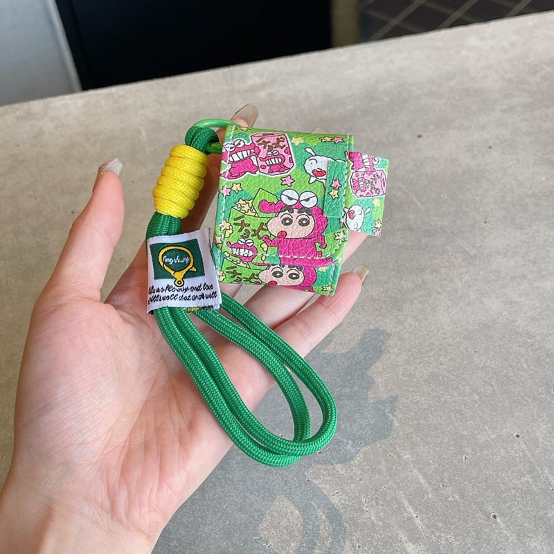 Zaštitno kućište AirPods 4 / Pro 2 s kožnim uzorkom i preklopnim poklopcem, dizajn crtani štenci, TPU materijal