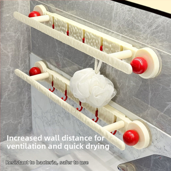 Cuier de prosoape montat pe perete, fără găuri, cu ventuză, din plastic, 200 bucăți în cutie