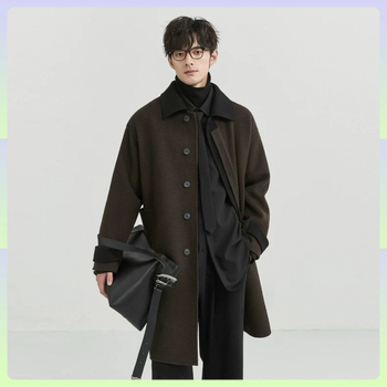 Kaput s reverom, jednostruko zakopčavanje, kaiš, zima 2024