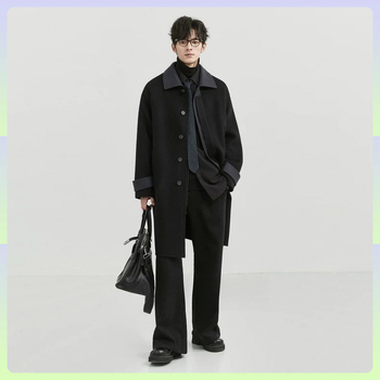 Kaput s reverom, jednostruko zakopčavanje, kaiš, zima 2024