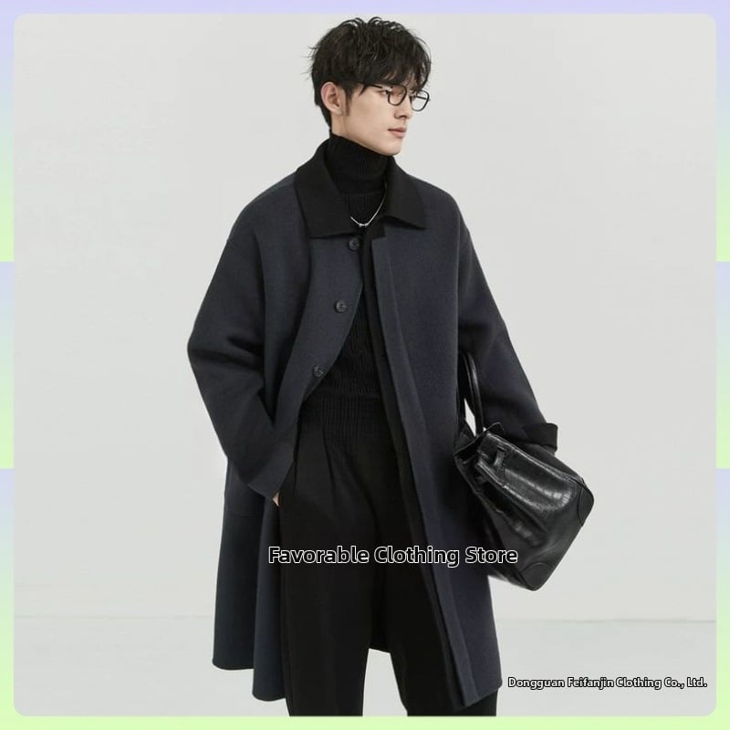 Kaput s reverom, jednostruko zakopčavanje, kaiš, zima 2024