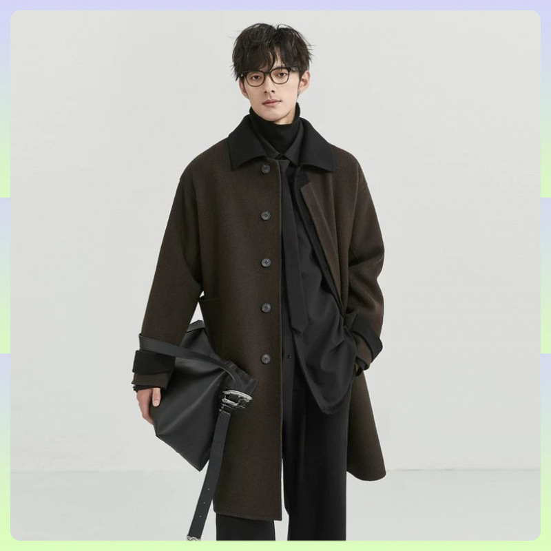 Kaput s reverom, jednostruko zakopčavanje, kaiš, zima 2024