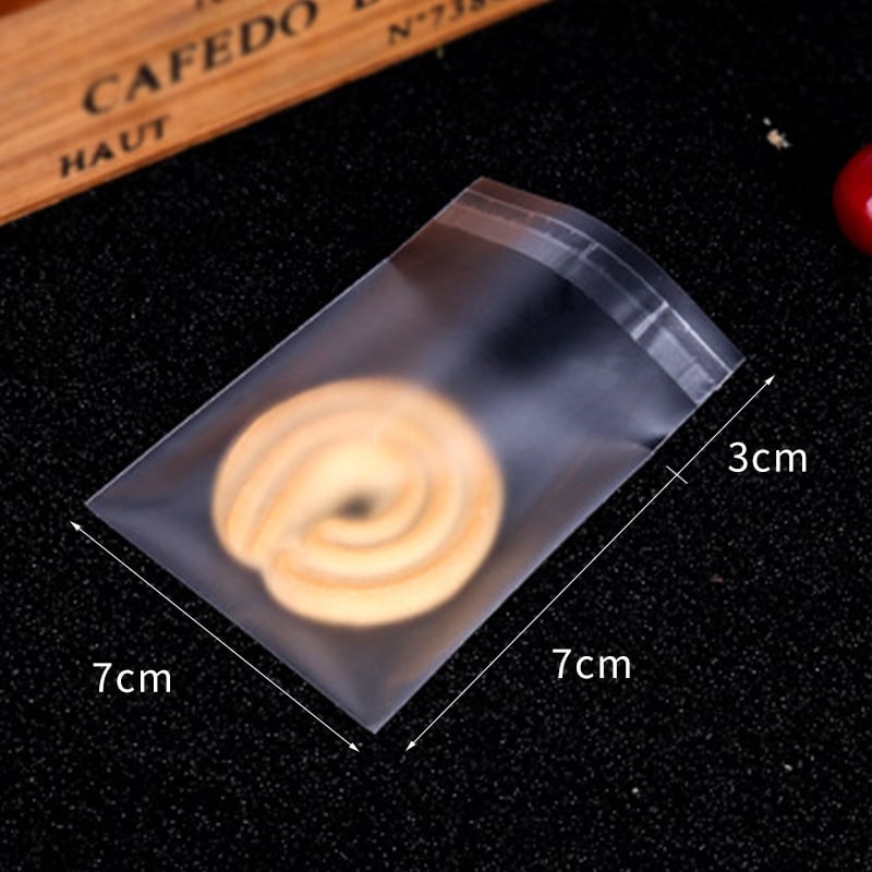 Pungă pentru biscuiți cu închidere autoadezivă, design cu fulgi de zăpadă, material compozit alimentar