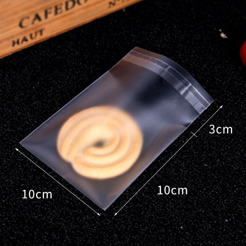 Pungă pentru biscuiți cu închidere autoadezivă, design cu fulgi de zăpadă, material compozit alimentar