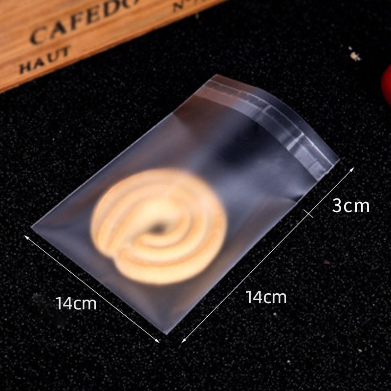 Pungă pentru biscuiți cu închidere autoadezivă, design cu fulgi de zăpadă, material compozit alimentar