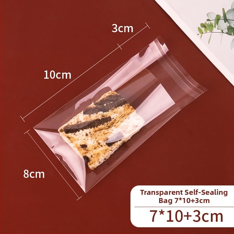 Pungă pentru biscuiți cu închidere autoadezivă, design cu fulgi de zăpadă, material compozit alimentar