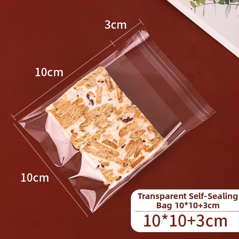 Pungă pentru biscuiți cu închidere autoadezivă, design cu fulgi de zăpadă, material compozit alimentar