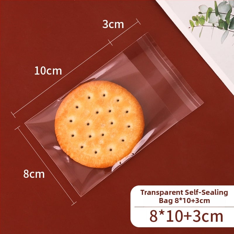 Pungă pentru biscuiți cu închidere autoadezivă, design cu fulgi de zăpadă, material compozit alimentar