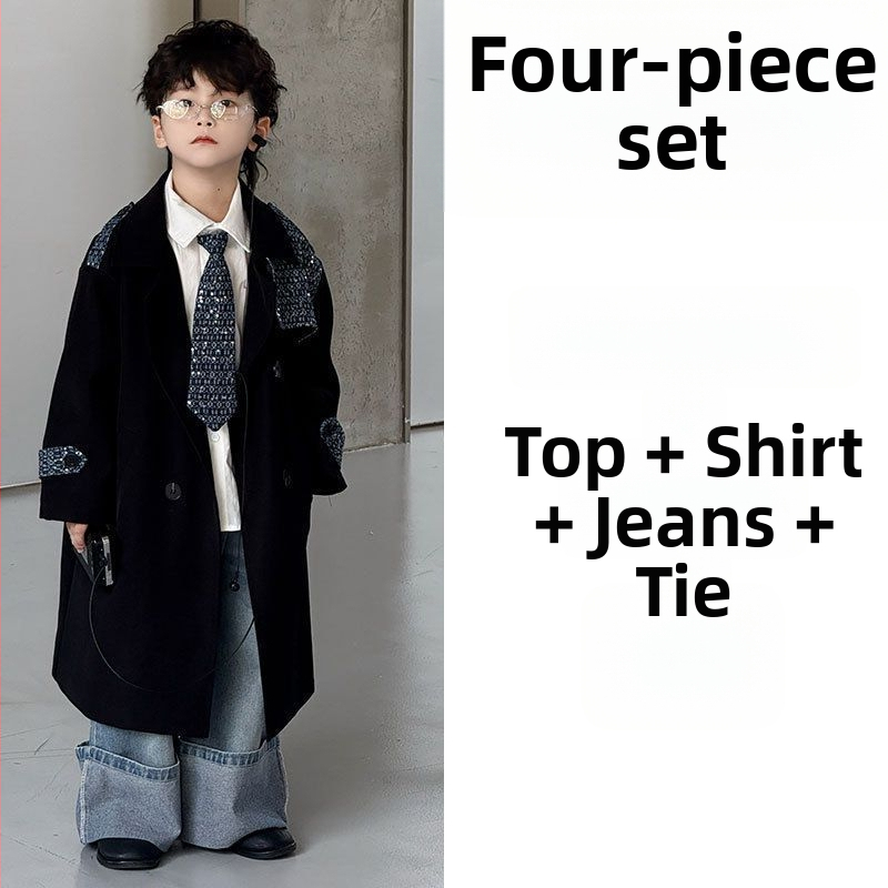 Kaput u korejskom stilu, jednoslojni uzorak, Modal tkanina, glavni materijal: krzno zeca, kopčanje na jedan red gumba, ovratnik tip sakoa