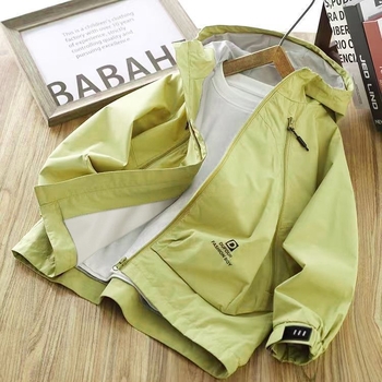 Αντιανεμικό παλτό, Ευρωπαϊκό-Αμερικάνικο στυλ, φερμουάρ, ψηλός γιακά, εφαρμοστό σιλουέτα