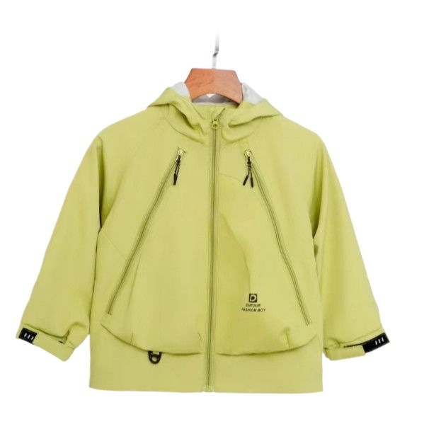 Αντιανεμικό παλτό, Ευρωπαϊκό-Αμερικάνικο στυλ, φερμουάρ, ψηλός γιακά, εφαρμοστό σιλουέτα